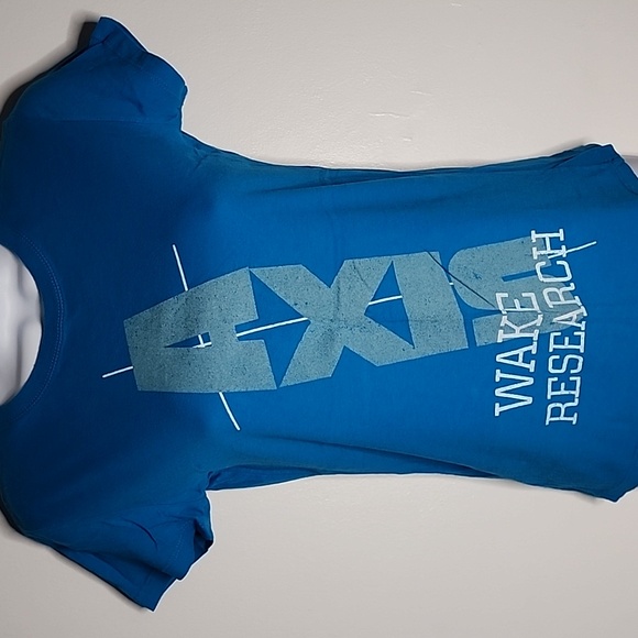 Axis Wake Research Boat Tee, Turquoise, Size Small - Picture 3 of 5